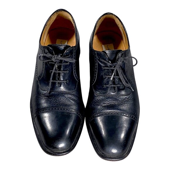 Mezlan Shoes Mens 12M Black Leather Deerskin Oxford Brogue Nicola Career Event main image 10